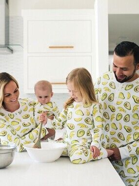 Hart + Land Avocado Novelty Print Pajama Henley Top XXL Pima Cotton